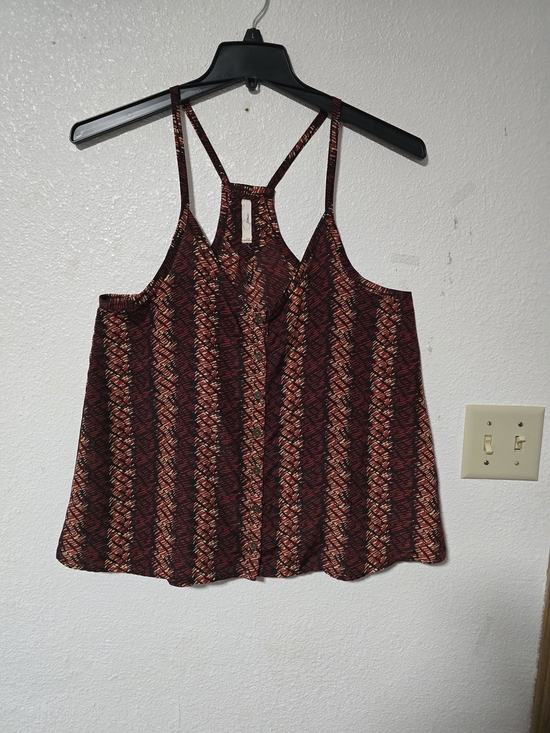 Patterson J. Kincaid Tops - Patterson J. Kincaid Burgundy Patterned Strappy Camisole